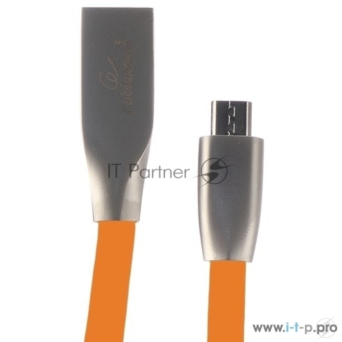 Кабель USB2.0 Cablexpert CC-G-mUSB01O-1M, AM/microB, серия Gold, длина 1м, оранжевый, блистер