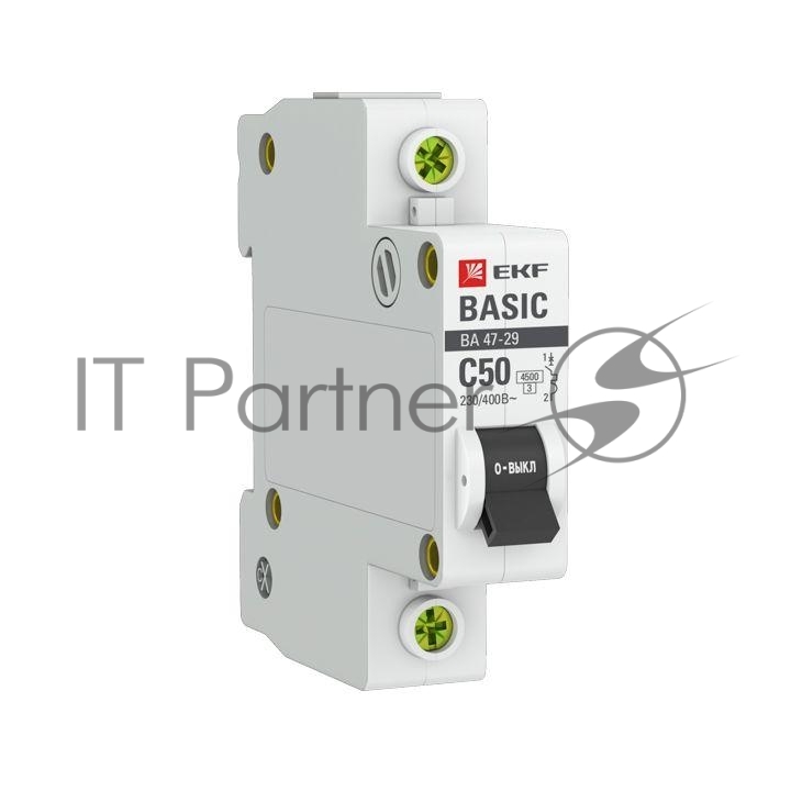 Выключатель автоматический EKF mcb4729-1-50C 1P 50А (C) 4,5кА ВА 47-29 EKF Basic