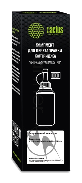 Тонер Cactus CS-RK-CF226A черный флакон 140гр. (в компл.:чип) для принтера HP LJ M402d/M402n/M426dw/M426fdn/M426fdw