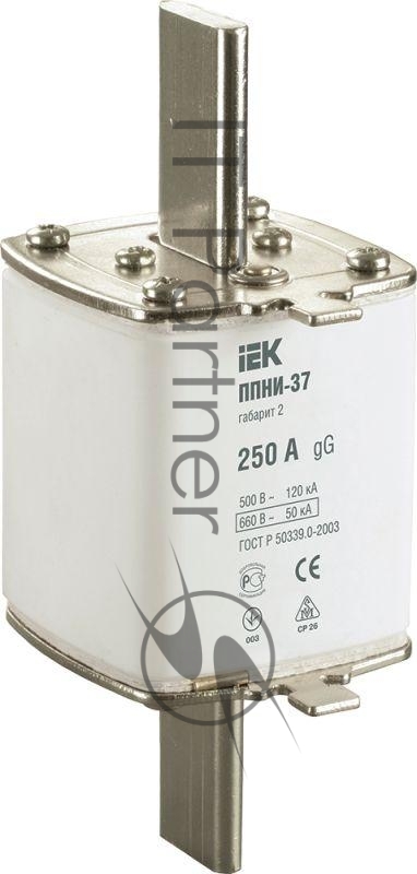 Вставка плавкая ППНИ-37 250А габарит 2 IEK DPP40-250