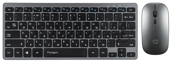 Комплект клавиатура+мышь Qumo Paragon K15/M21 беспроводной, USB, 1600 DPI, черный