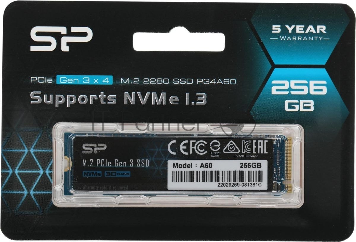 SSD SILICON POWER SP256GBP34A60M28, 256GB, M.2, PCIe 3.0x4, NVMe