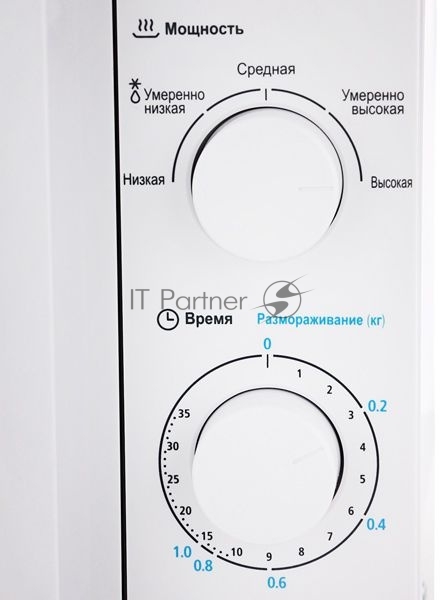 Микроволновая печь Midea MM720CY6-W белый, 20 л, 700 Вт, переключатели - поворотный механизм