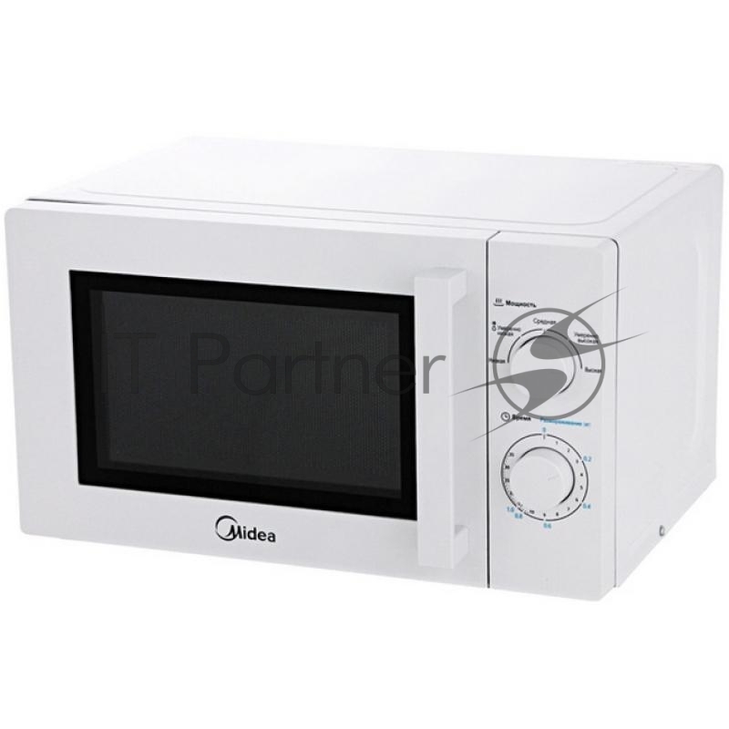 Микроволновая печь Midea MM720CY6-W белый, 20 л, 700 Вт, переключатели - поворотный механизм