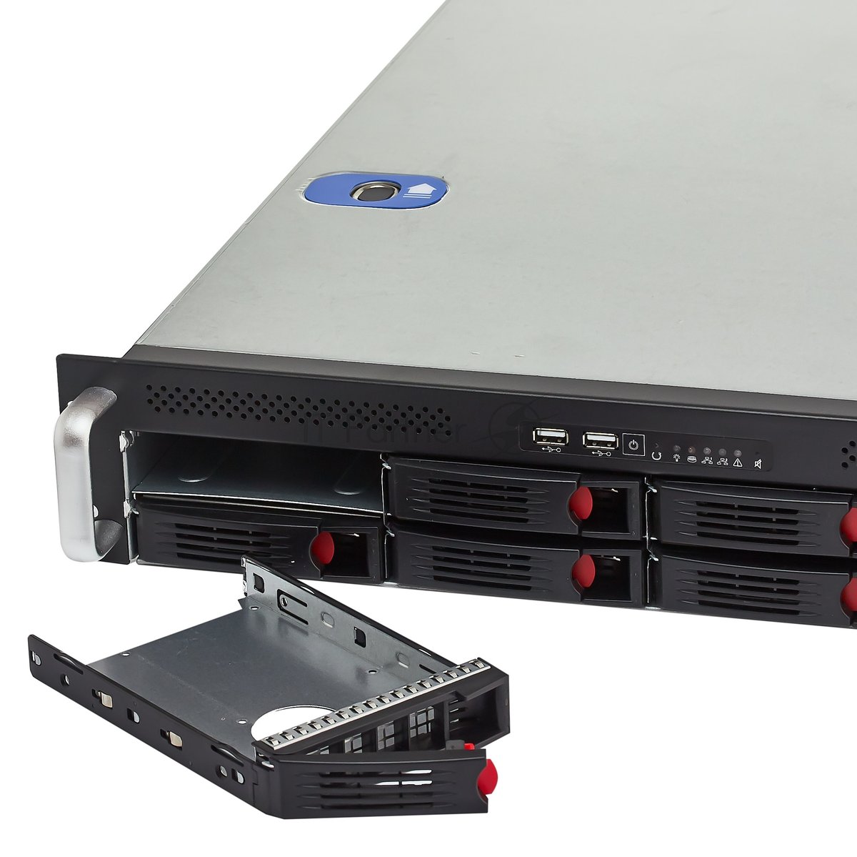 Серверный корпус Exegate EX281290RUS Pro 2U550-HS08 RM 19", высота 2U, глубина 550, БП 1U-600ADS, 8xHotSwap, USB