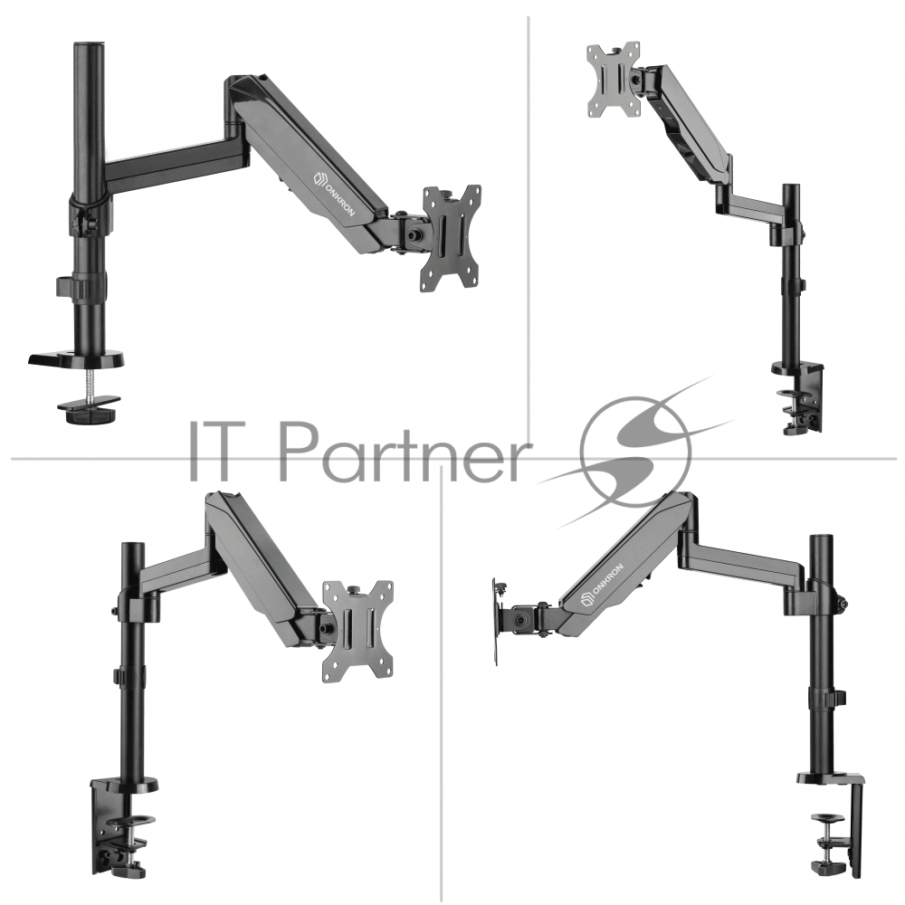 Кронштейн (держатель) ONKRON G70 для монитора 13"-34" дюймов настольный, черный