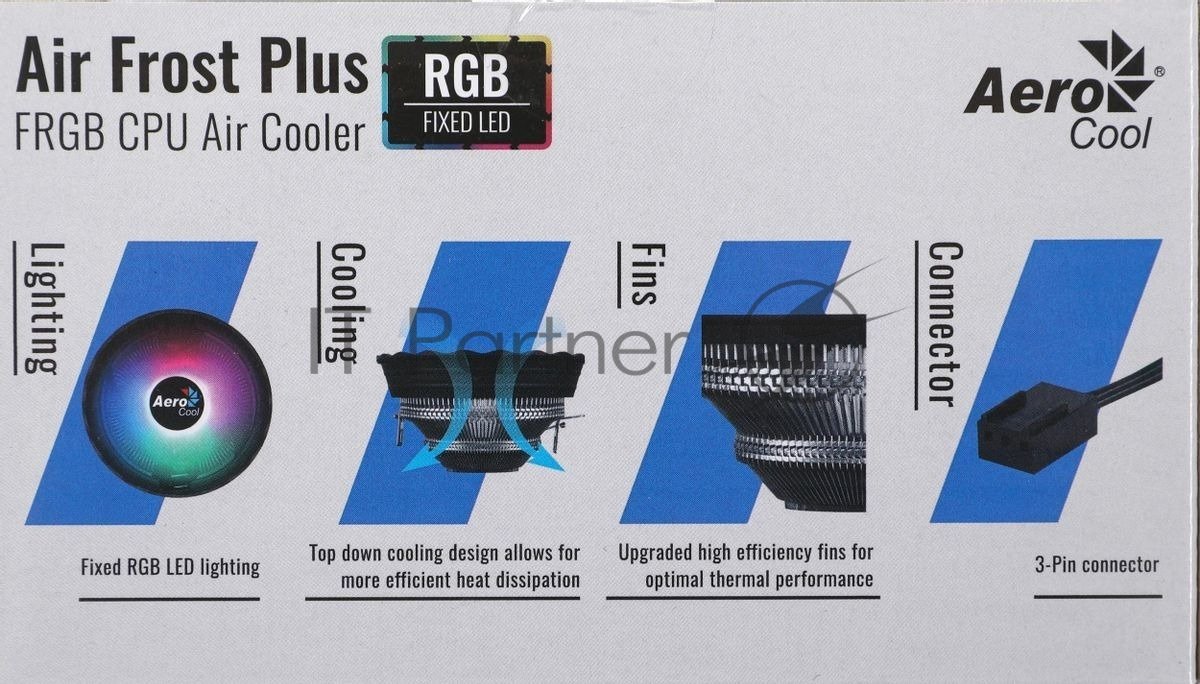 Кулер для процессора Formula V Line Air Frost Plus, 120mm FAN, 3-PIN, 1500 RPM, 24.2DBA, HYDRO BEARING, LGA1700/1200/115x/775, AM5/AM4/AM3+/AM3/AM2+/A
