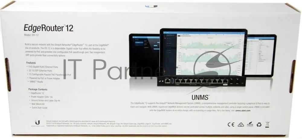 Маршрутизатор Ubiquiti ER-12-EU, черный