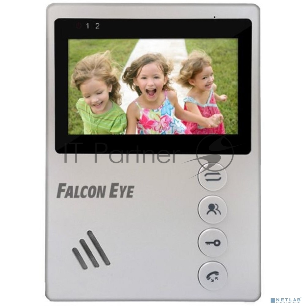 Видеодомофон Falcon Eye VISTA цветной, подключение 2-х вызывных панелей, без трубки (Hands Free), управление электрозамком, цвет корпуса: белый, нап