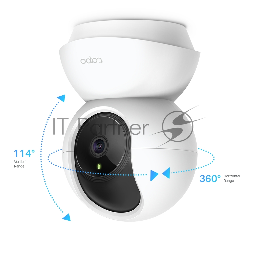 Камера 1080P indoor IP camera, 360° horizontal and 114° vertical range, Night Vision, Motion Detection, 2-way Audio, support 128G MicroSD card