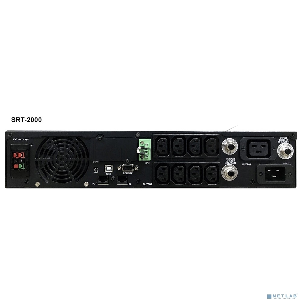 Источник бесперебойного питания Powercom Smart King RT SRT-2000A LCD 1800Вт 2000ВА черный