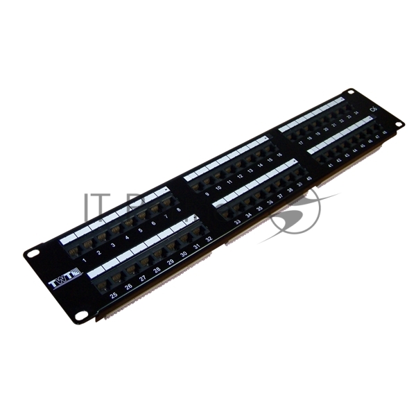 Патч-панель Lanmaster TWT-PP48UTP/6 19" 2U 48xRJ45 кат.6 UTP
