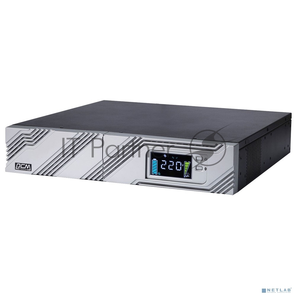 Источник бесперебойного питания Powercom Smart King RT SRT-2000A LCD 1800Вт 2000ВА черный