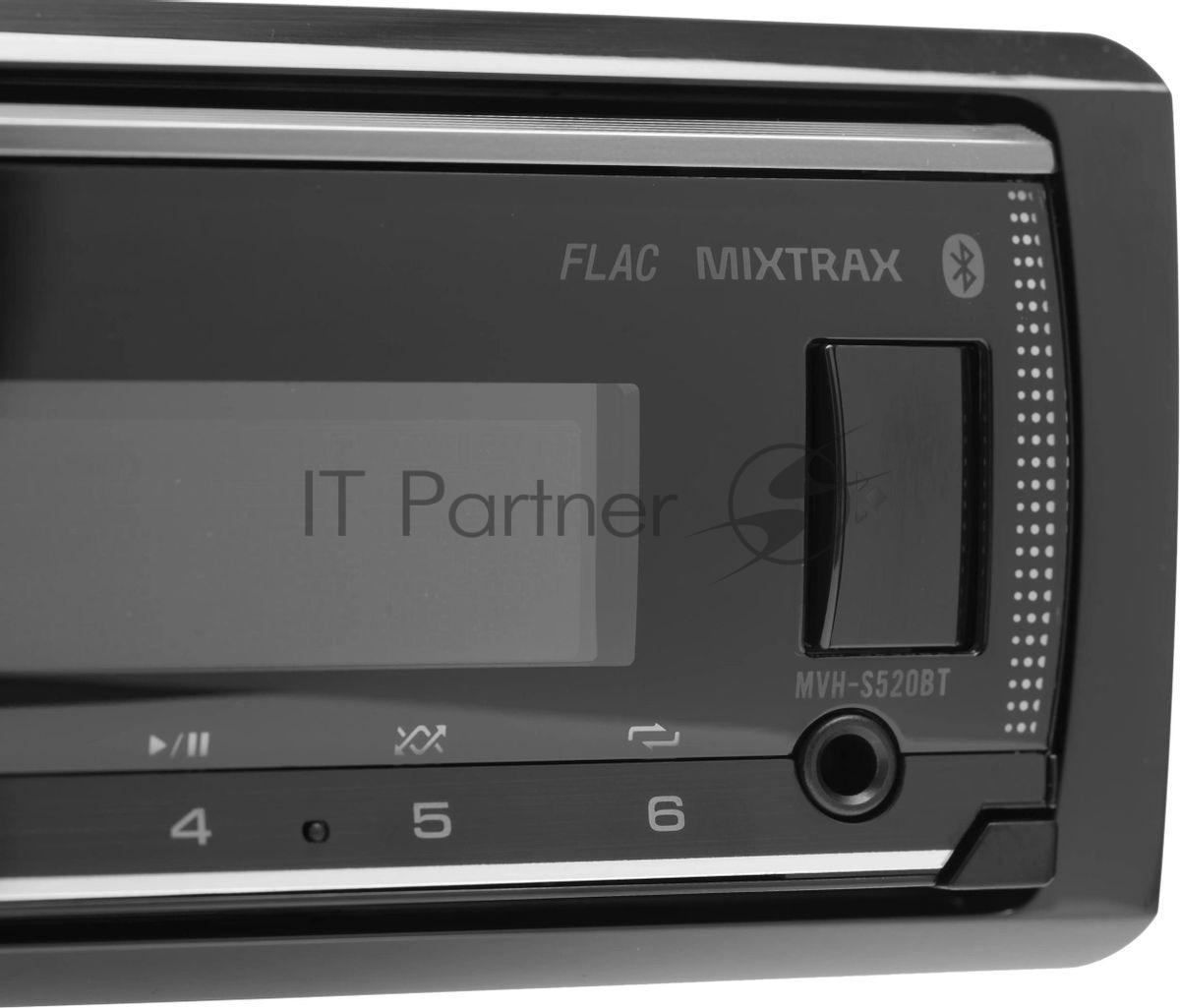 Автомагнитола Pioneer MVH-S520BT, 1 DIN, Bluetooth, USB Type-A, AUX, пульт ДУ, съёмная панель