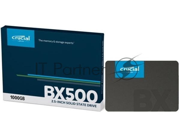 Накопитель SSD Crucial BX500, 1Tb, SATA III, 2.5", R/W 540/500