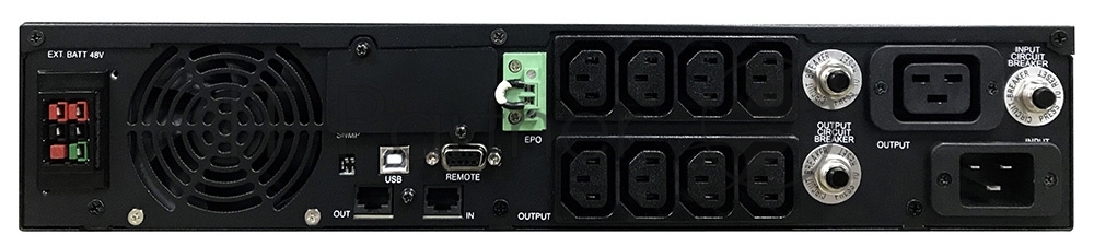 Источник бесперебойного питания Powercom Smart King RT SRT-2000A LCD 1800Вт 2000ВА черный