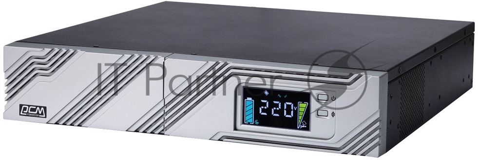 Источник бесперебойного питания Powercom Smart King RT SRT-2000A LCD 1800Вт 2000ВА черный