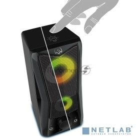 Акустическая система SVEN 445, черный, USB, 2.0,2x3 Вт(RMS), подсветка