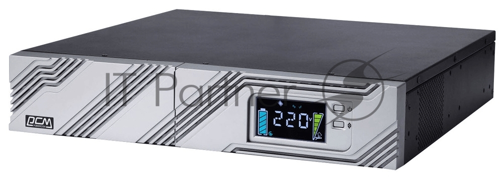Источник бесперебойного питания Powercom Smart King RT SRT-2000A LCD 1800Вт 2000ВА черный