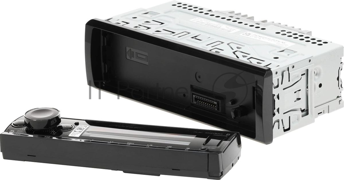 Автомагнитола Pioneer MVH-S520BT, 1 DIN, Bluetooth, USB Type-A, AUX, пульт ДУ, съёмная панель
