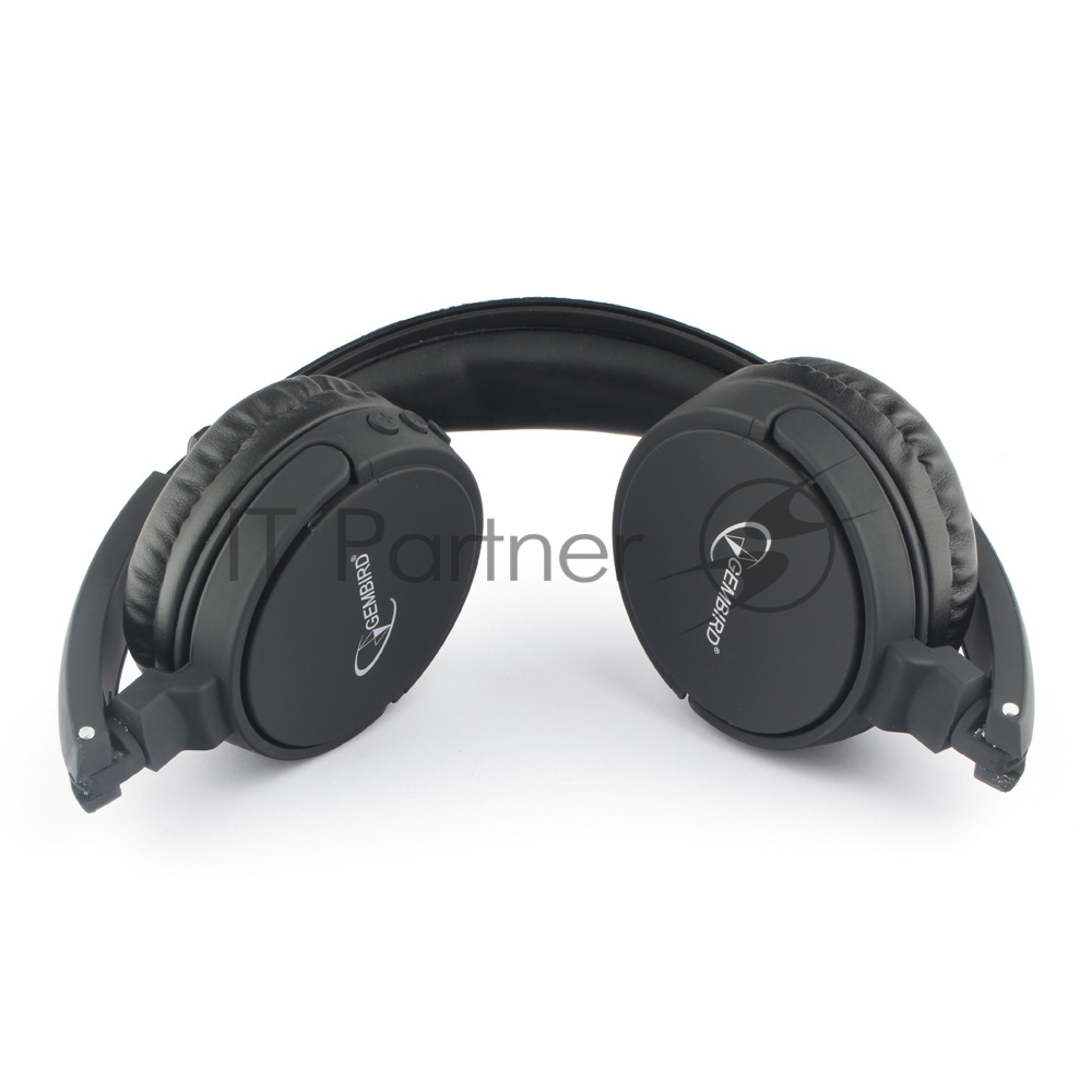 Беспроводные/проводные наушники Gembird BHS-100 черный, накладные, Bluetooth + проводной, складная конструкция, до 10 ч