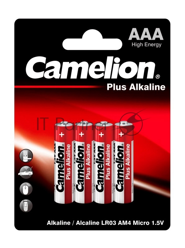 Элемент питания алкалиновый Camelion LR LR03 BL-4 (блист.4шт) 7369 1.5 В