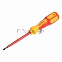 Rexant (12-4715) Отвертка крестовая диэлектрическая РН0х75мм, до 1000В, двухкомпонентная рукоятка 