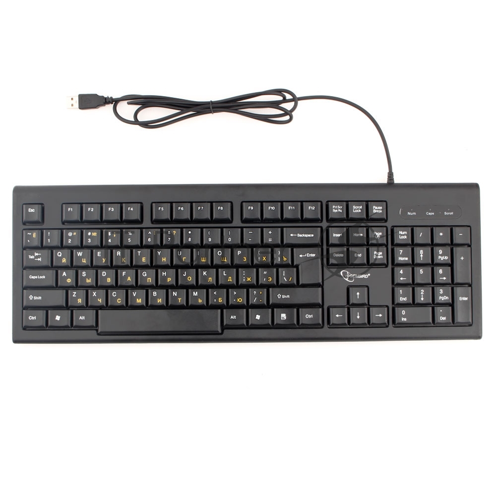 Клавиатура проводная Gembird KB-8354U-BL USB, черный