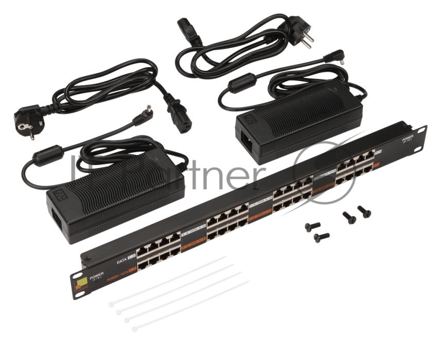 Patch Panel 19" 1U UTP 19 port кат.5e  Lanmaster  <LAN-PP16-POE/A2>