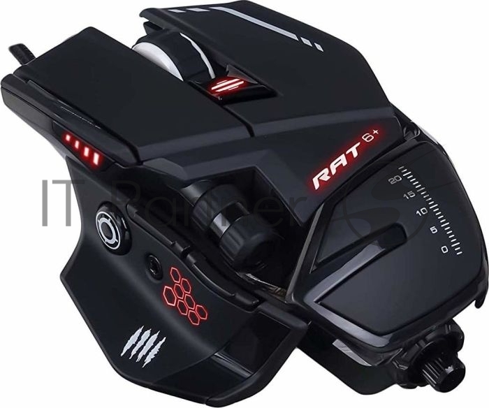 Мышь проводная Mad Catz R.A.T. 6+ черный, 12000 dpi, USB, кнопки - 11