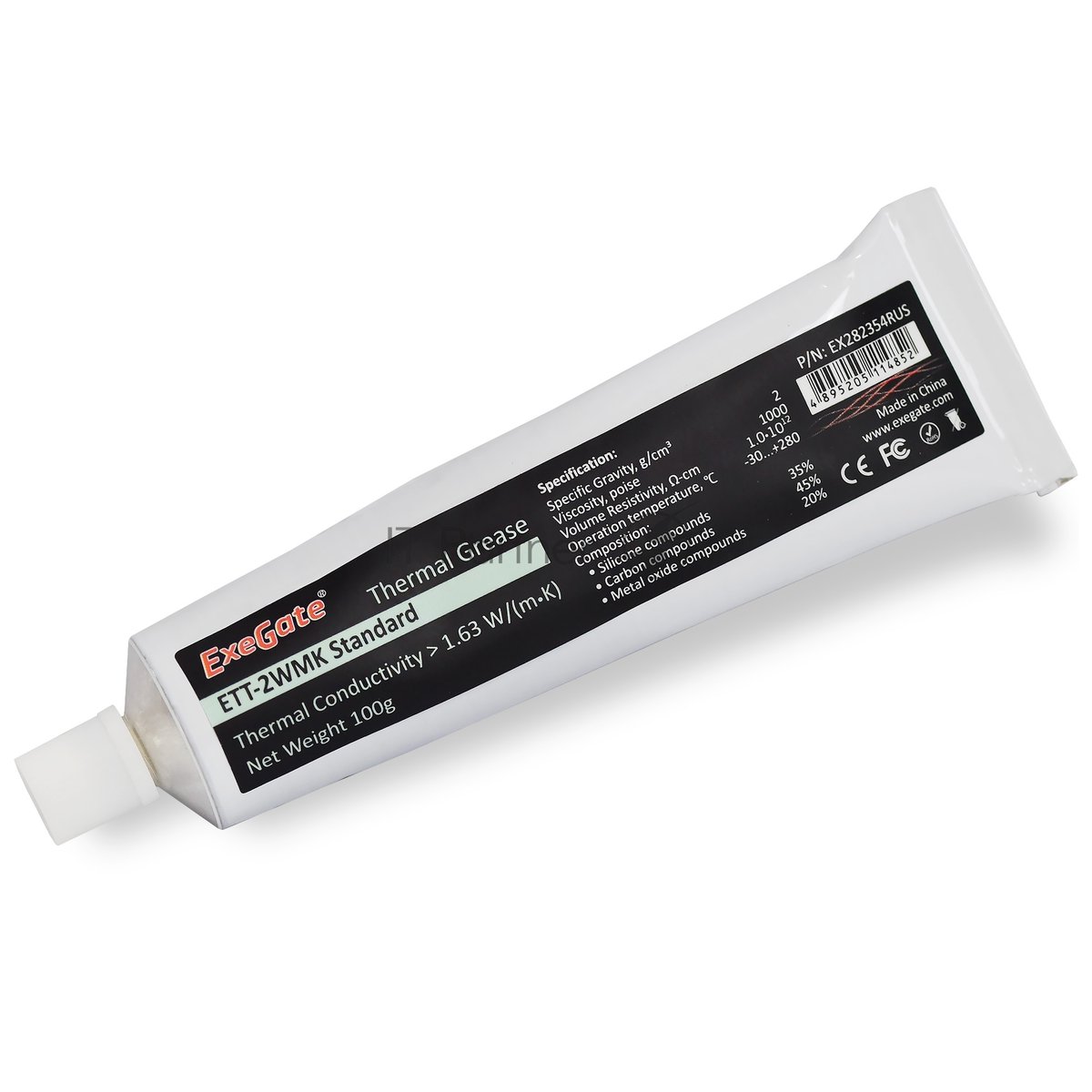 Термопаста ExeGate ETТ-2WMK Standard, 1.63, тюбик, 100г (EX282354RUS)