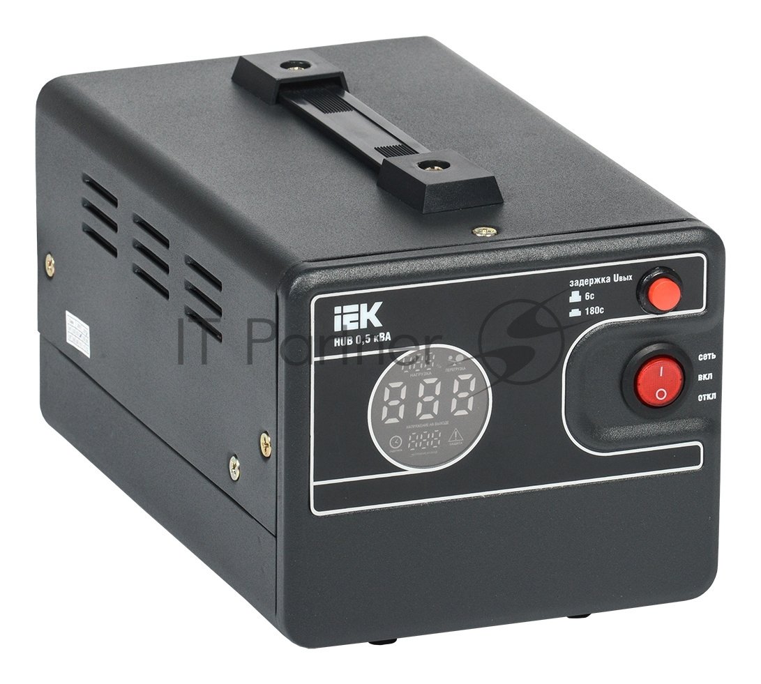 Стабилизатор напряжения 1ф 0.5кВА HUB переносной IEK IVS21-1-D05-13
