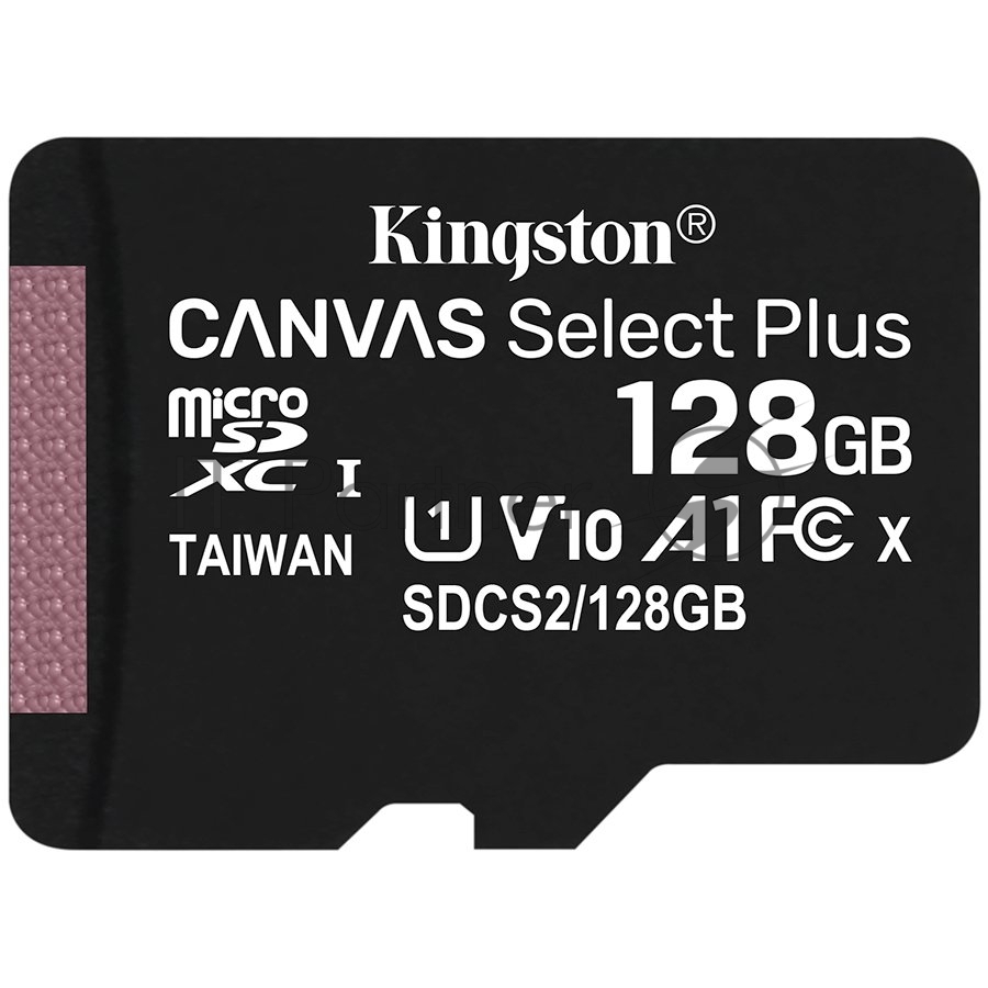 Карта памяти Kingston SDCS2/128GBSP, 128 ГБ, microSDXC, Canvas Select Plus, A1, C10