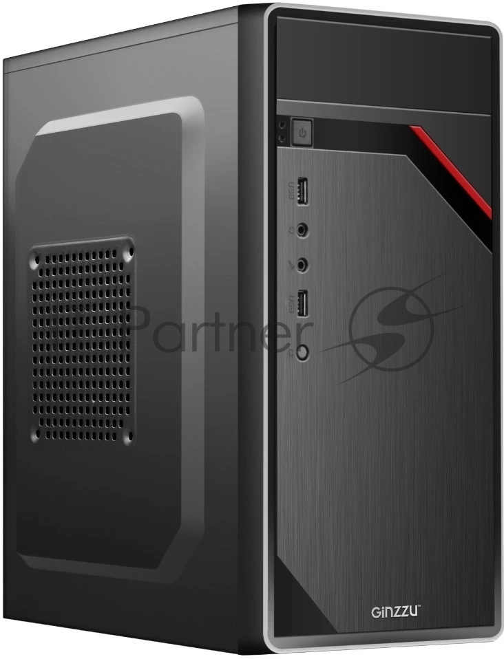 Компьютерный корпус Ginzzu D180 2хUSB 2.0,AU w/o PSU