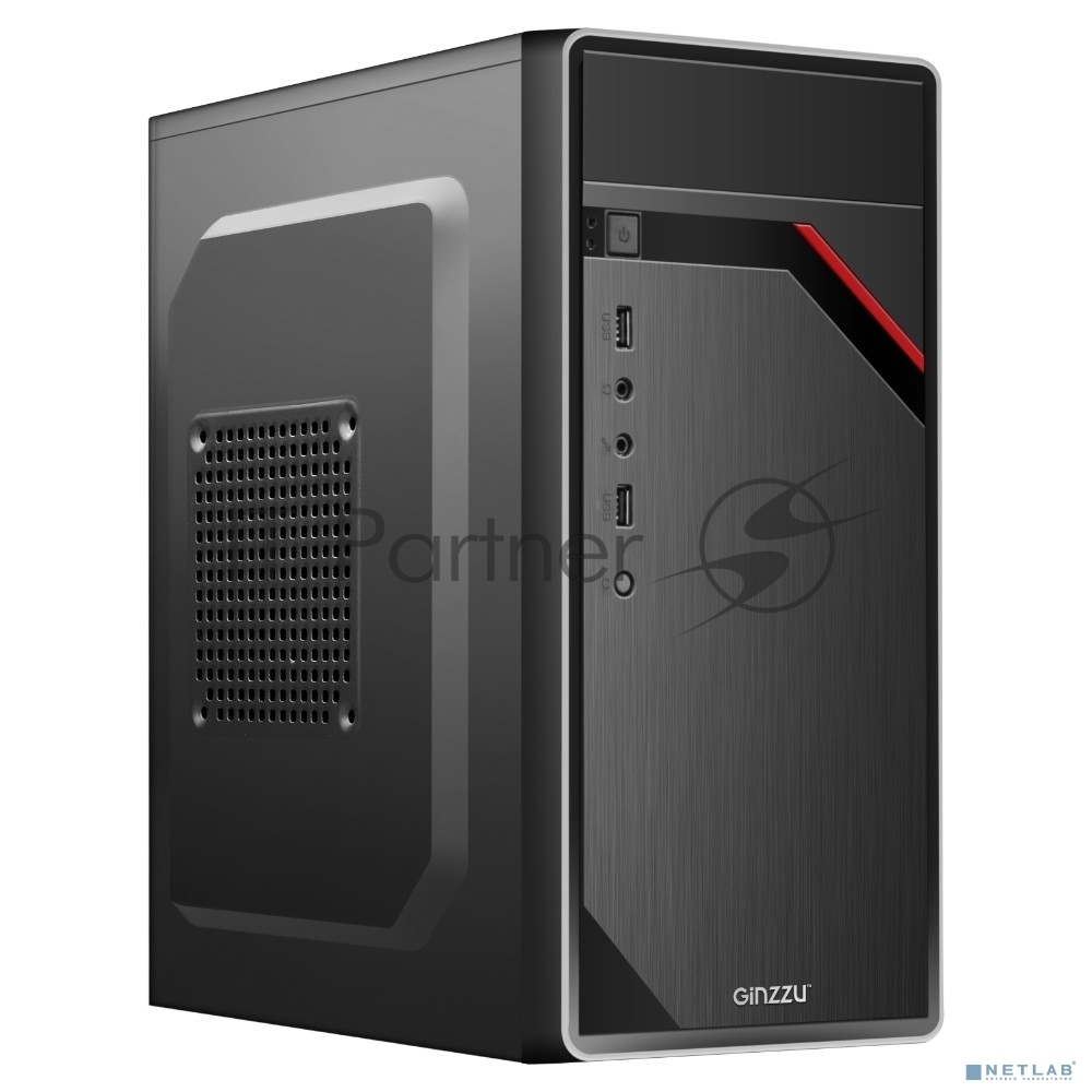 Компьютерный корпус Ginzzu D180 2хUSB 2.0,AU w/o PSU