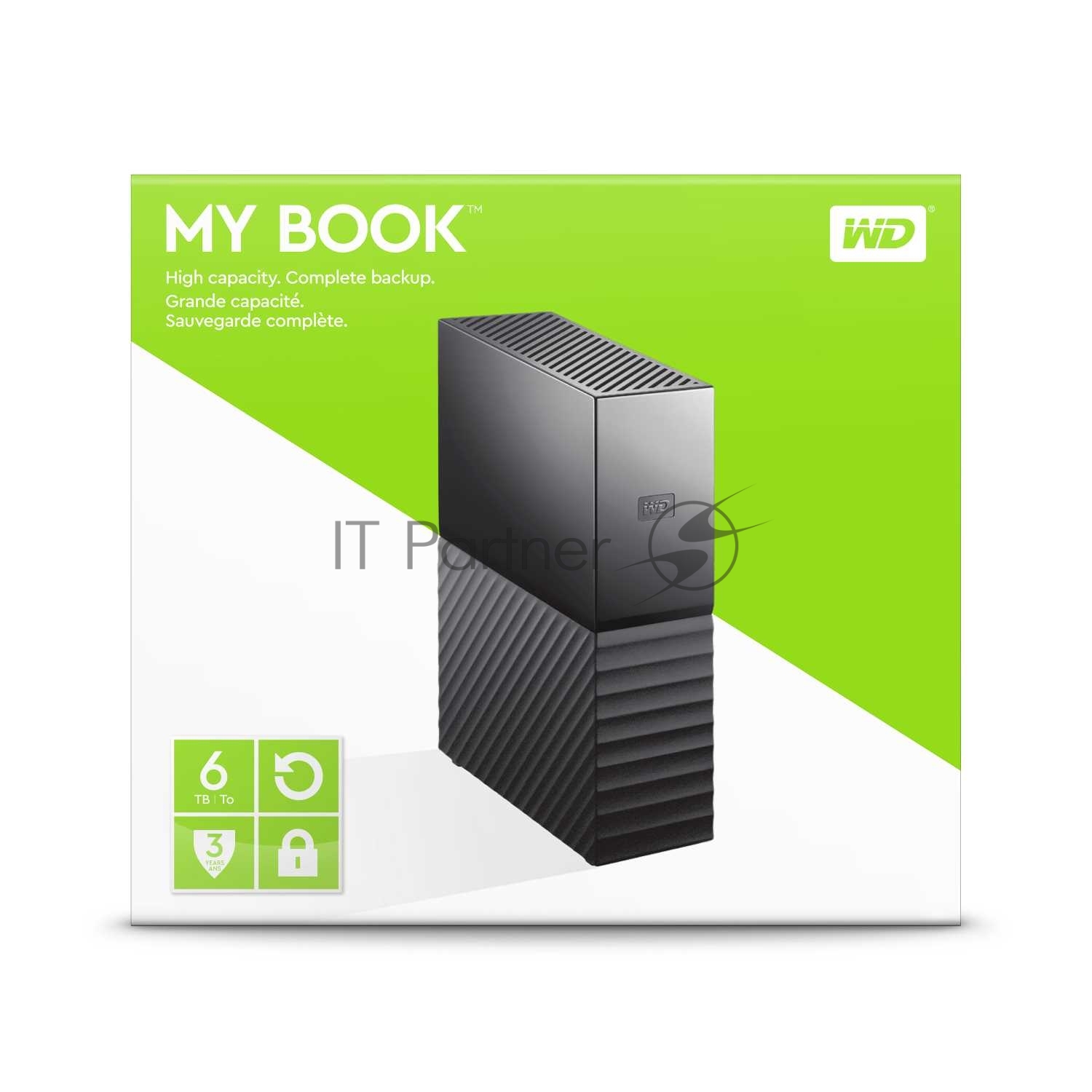 Внешний HDD 3.5" Western Digital My Book, 6TB, USB 3.2 Gen 1 Type-A, 5400 rpm, черный