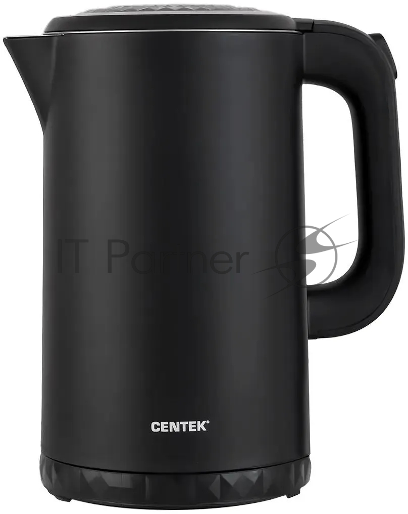 Электрочайник Centek CT-0020 черный, 1.7 л, 2200 Вт, скрытый нагревательный элемент