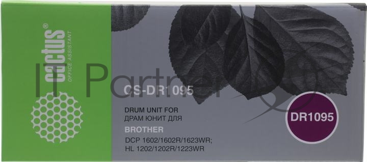 Блок фотобарабана Cactus CS-DR1095 DR-1095 black ((10000стр.) для DCP 1602/1602R, HL 1202/1202R Brother) (CS-DR1095)