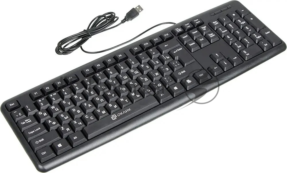 Клавиатура Oklick 180V2 проводная, USB Type-A, чёрный
