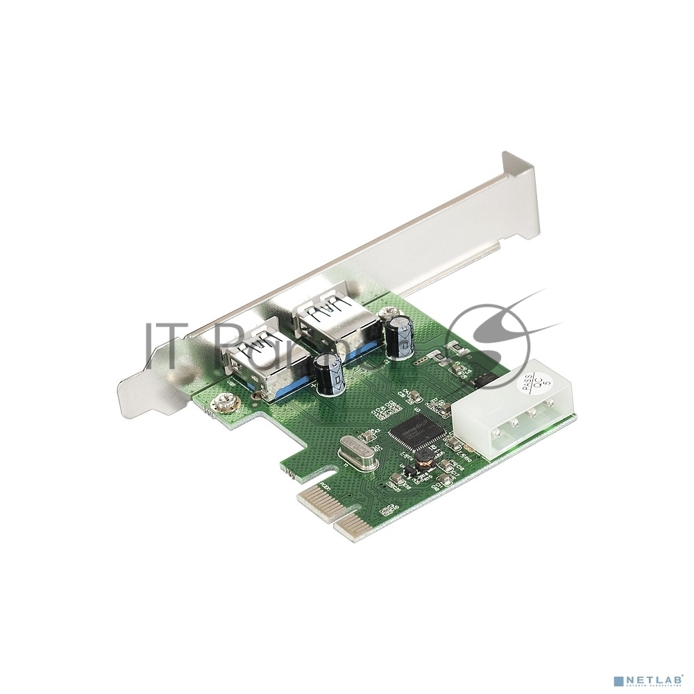 Exegate EX283718RUS Контроллер EXE-319 PCI-E 2.0, 2*USB3.0 ext, разъем доп.питания (OEM)