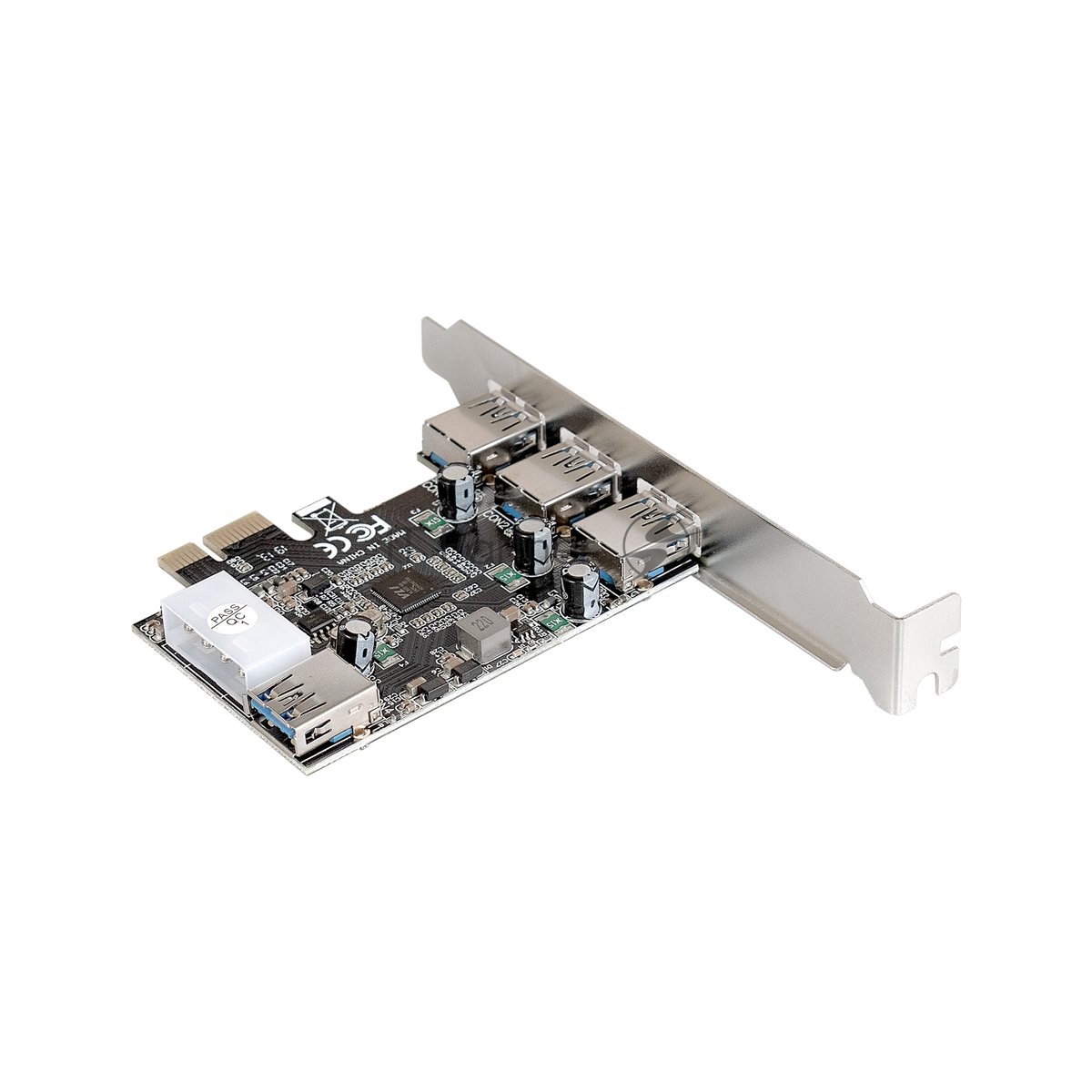 Контроллер Exegate Контроллер ExeGate EXE-367 (PCI-E x1 v2.0, 3*USB3.0 ext. + 1*USB3.0 int., разъем доп.питания, VIA Labs Chipset VL805)