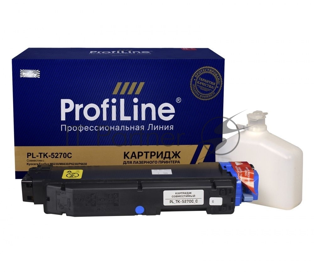 Картридж Тонер-туба ProfiLine PL-TK-5270C для принтеров Kyocera EcoSys M6230/M6630/P6230/P6630 голубой 6000 копий