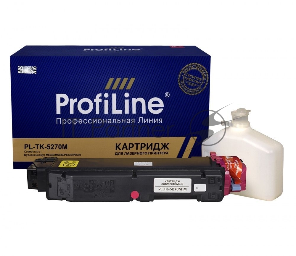 Картридж Тонер-туба ProfiLine PL-TK-5270M для принтеров Kyocera EcoSys M6230/M6630/P6230/P6630 пурпурный 6000 копий