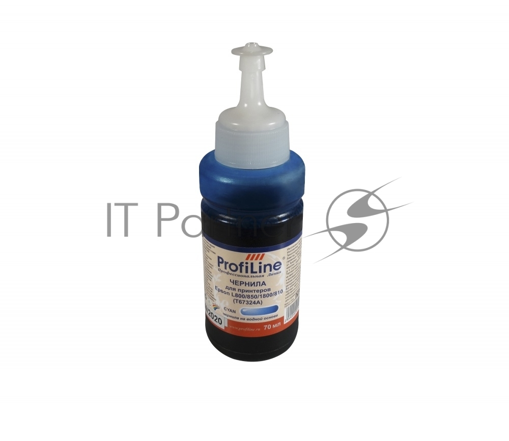 Чернила PL-T67324A/T66424A для принтеров Epson L800/850/1800/810/L100/210 Cyan 70 мл водн ProfiLine