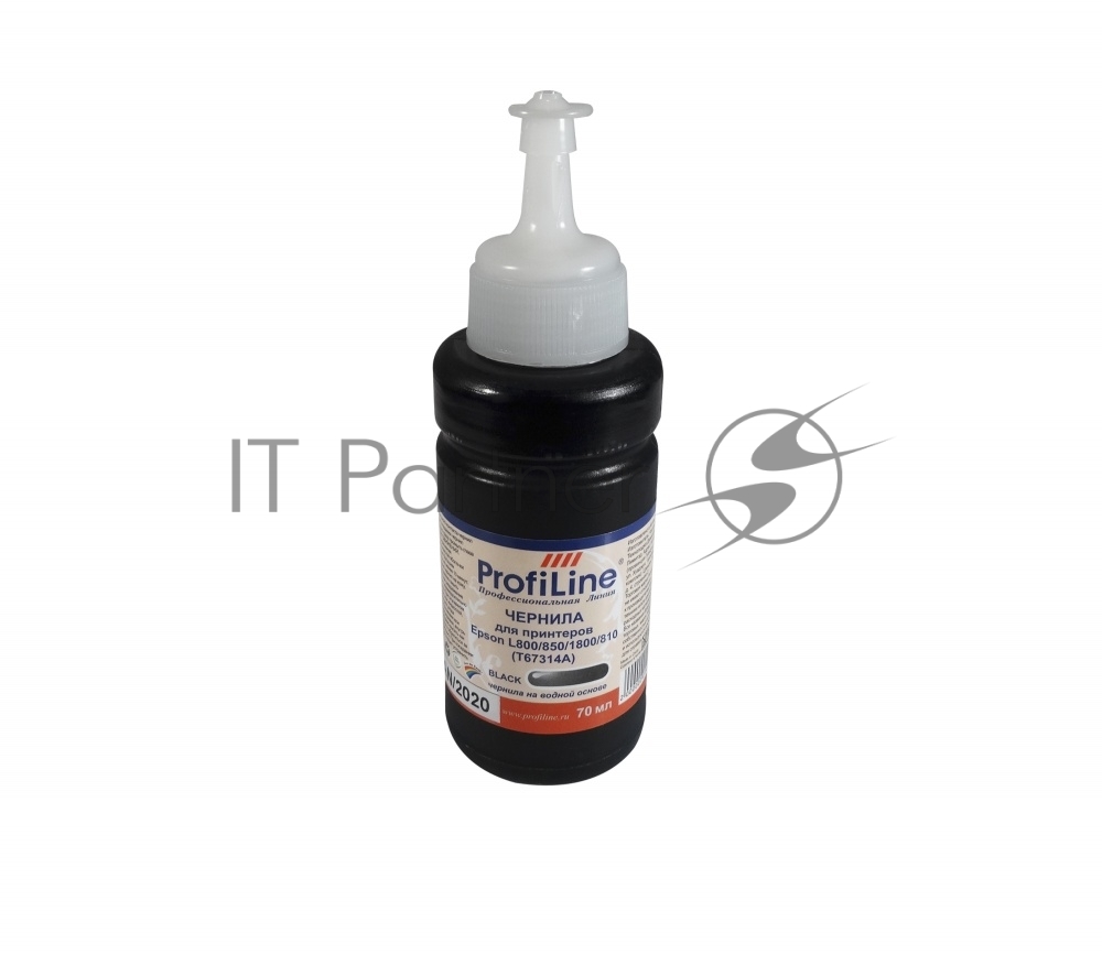 Чернила PL-T67314A/T66414A для принтеров Epson L800/850/1800/810/L100/210 черный 70 мл водн ProfiLine