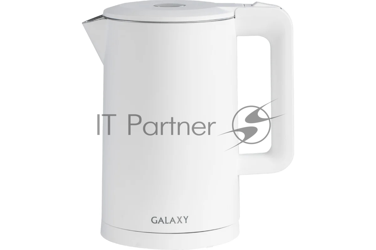 Чайник электрический Galaxy GL 0323 белый, 1.7 л, 2000 Вт, скрытый нагревательный элемент