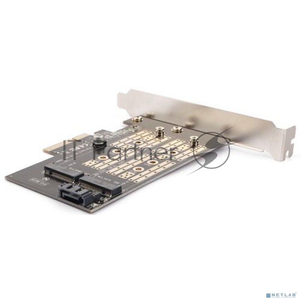 AgeStar AS-MC02 Переходник-конвертер для M.2 SATA SSD+M.2 NVME в PCIe 3.0