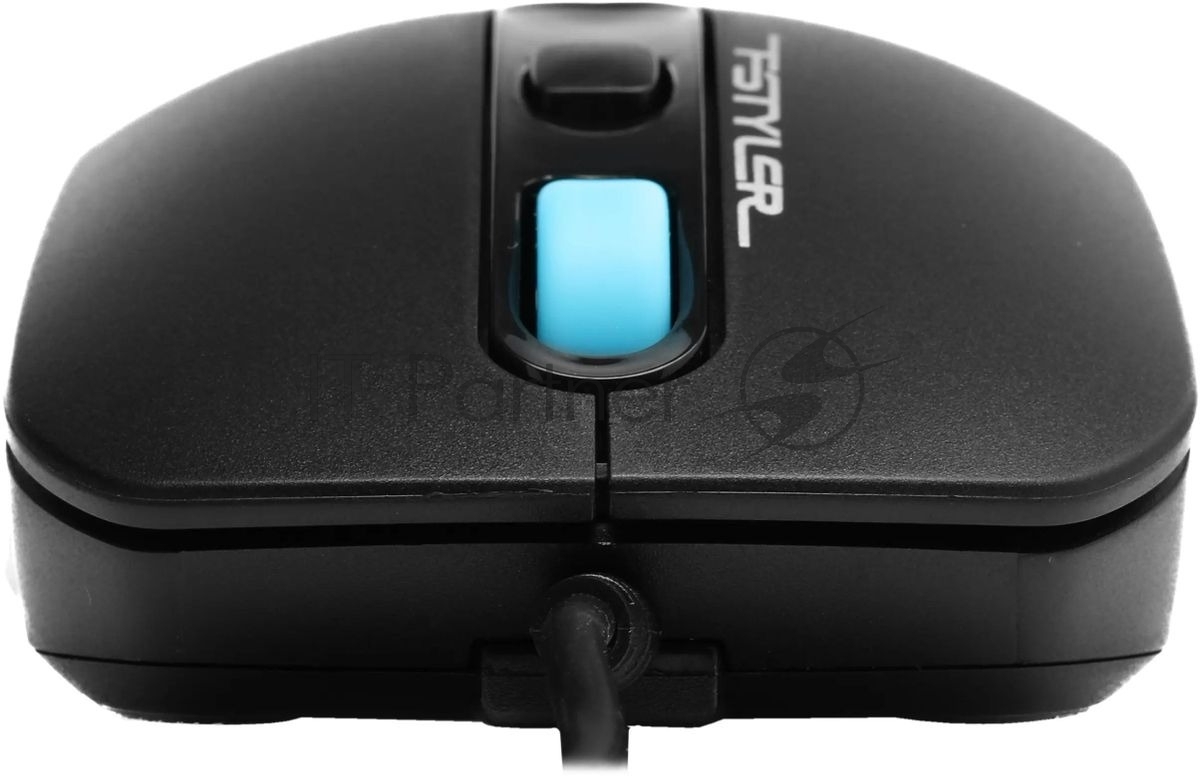 Мышь проводная A4Tech Fstyler FM10 черный/синий, 1600 dpi, USB, кнопки - 4