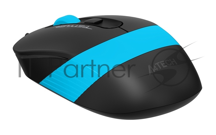 Мышь проводная A4Tech Fstyler FM10 черный/синий, 1600 dpi, USB, кнопки - 4