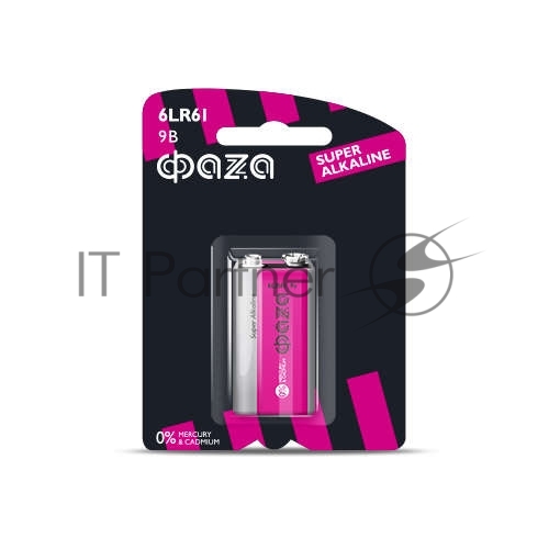 Элемент питания алкалиновый "крона" 6LR61 Super Alkaline BL-1 ФАZА 4897062858412